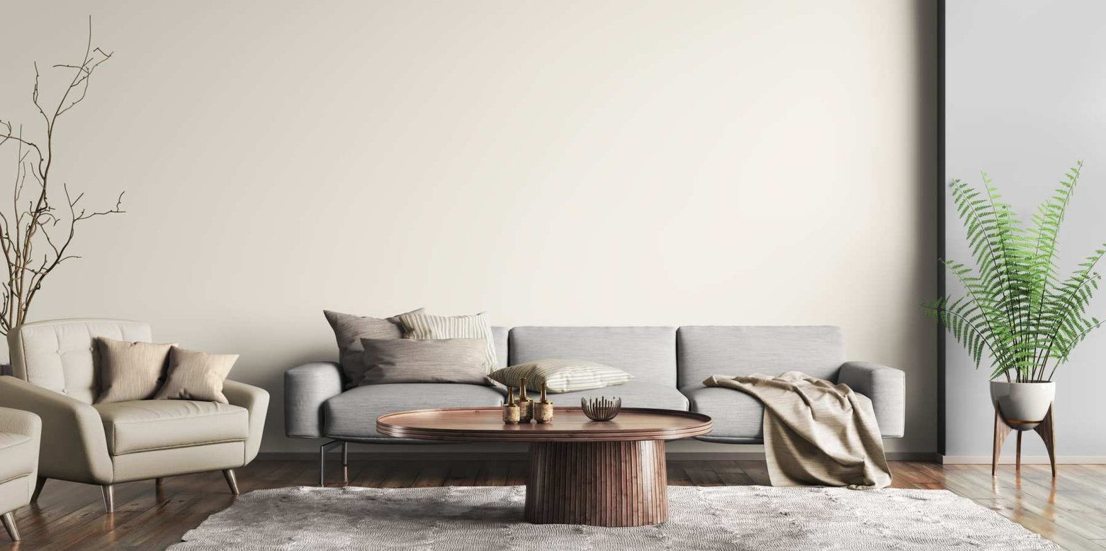 Spacious living room with wall-to-wall flooring and large window at Mosaic